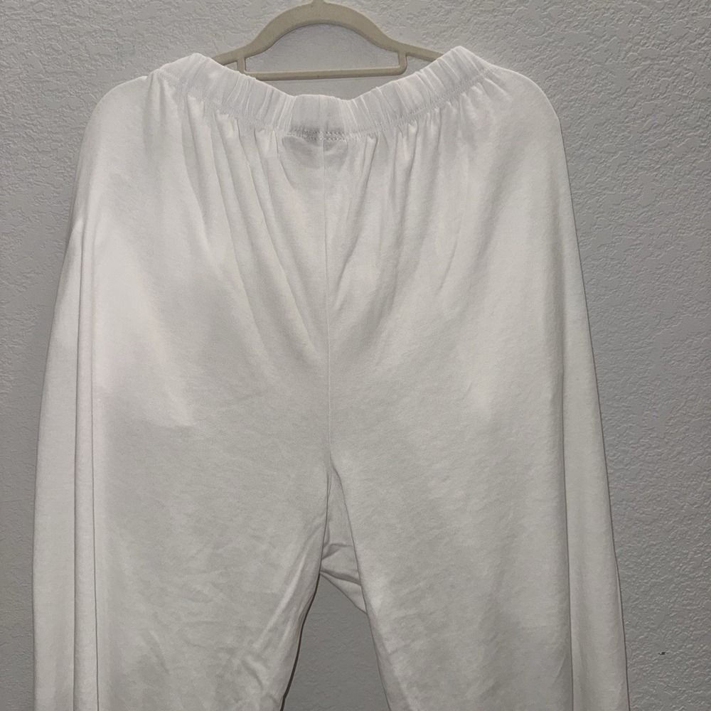 Roamans Woman White Stretch Pants Size 1Xp (22/24) Comfy Casual wear Lounge NWT - Picture 4 of 12